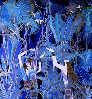 ティン・シャオ・クァンの絵画作品　タイトルは人と自然